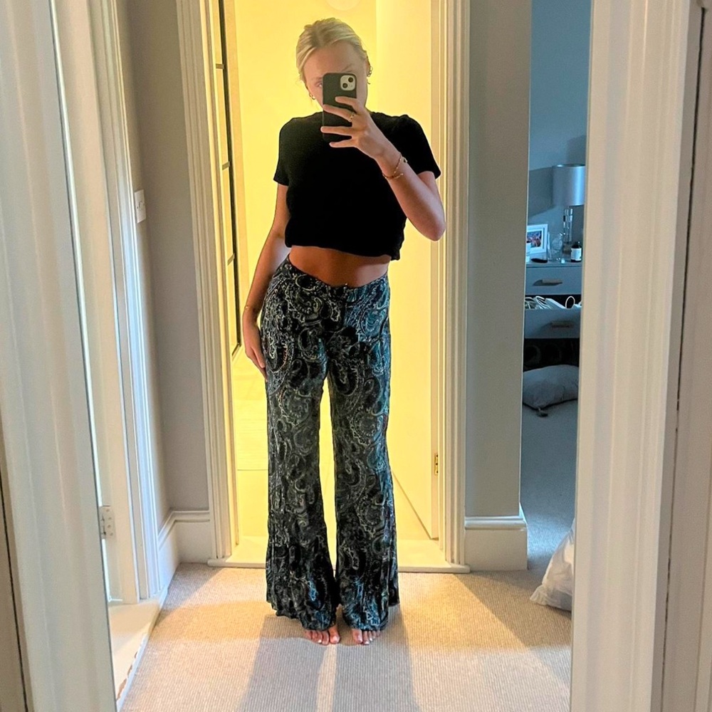 Zara Paisley  Flared Pants - Picture 6 of 17